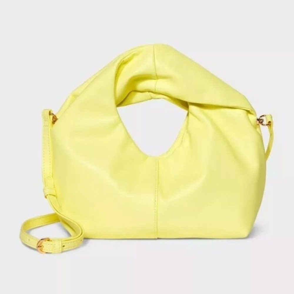 Women's Mini Twist Crossbody Bag - A New Day Yellow New With Tags